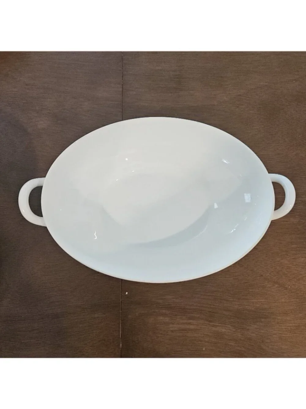 Antique Haviland Limoges White Porcelain Oval Covered Vegetable Serving Bowl